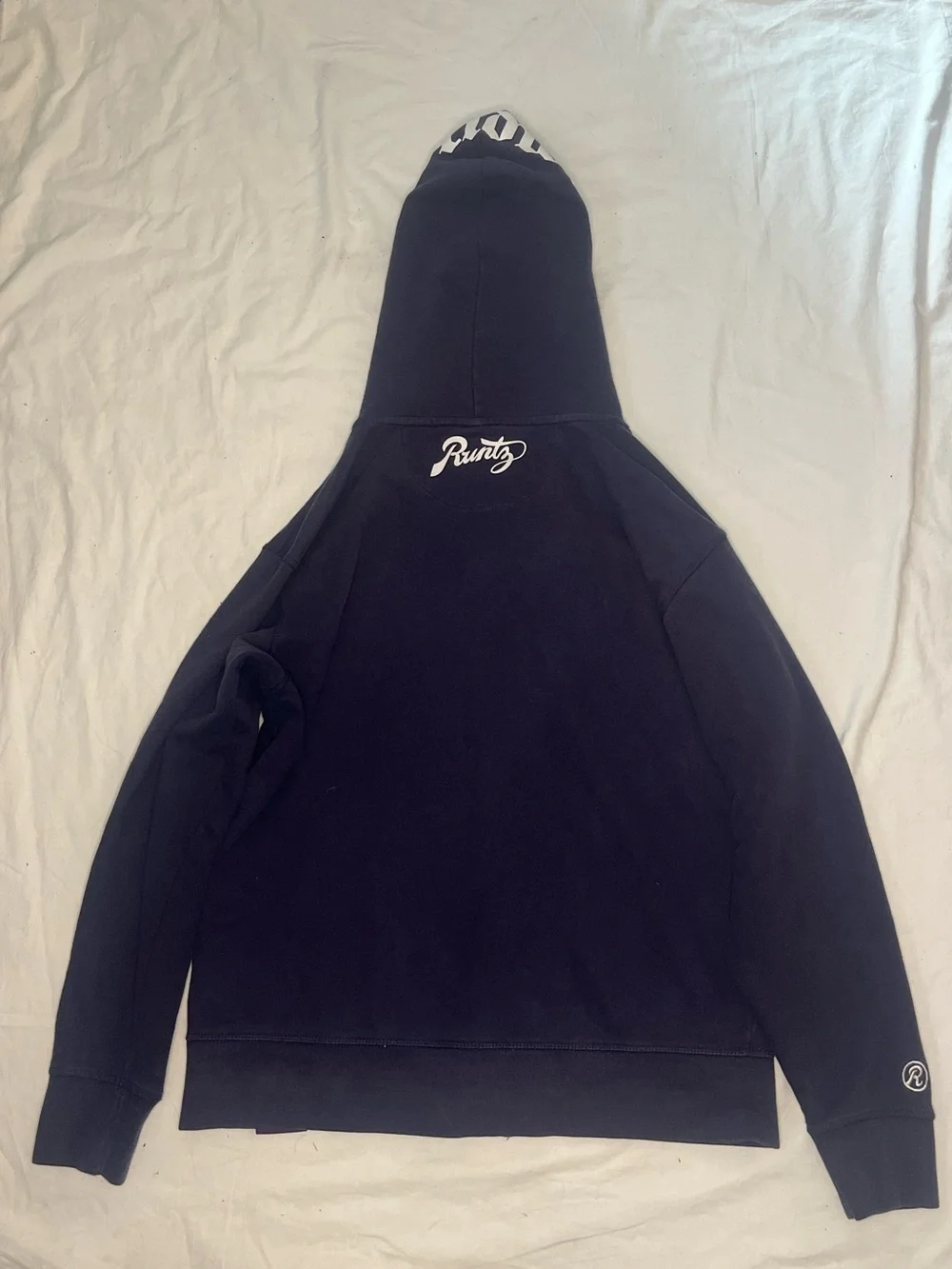 Black Zip-Up Hoodie Runty Men’s Sweatshirt